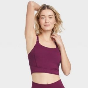 Target All In Motion Paco Plum Purple Racerback Long Line Bra Size XS NEW NWT